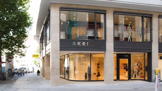Exterior view of Akris fashionboutique in Munich